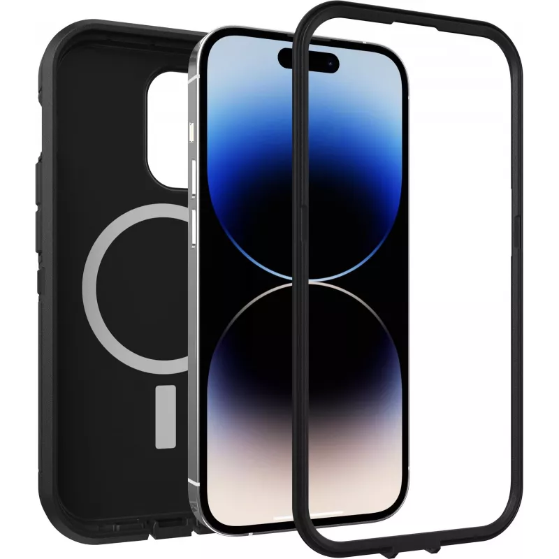 OtterBox Defender Series XT aizmugurējais vāciņš Apple iPhone 14 Pro - melns, MagSafe savietojams, izturīga aizsardzība 77-89121