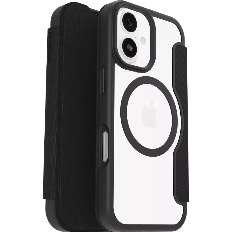 OtterBox React Folio MagSafe Series Case for Apple iPhone 17 - Black Crystal (Caurspīdīgs/Melns)