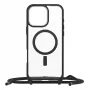 OtterBox React Series Necklace MacSafe Macītis iPhone 16 Pro Max Black Crystal (Caurspīdīgs/Melns)