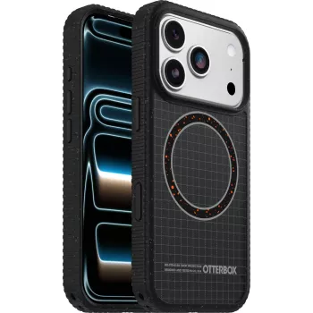 OtterBox Sole Series aizmugurējais vāciņš Apple iPhone 15 Pro Max - saderīgs ar MagSafe - polikarbonāts, neilona audums, TPE - melns