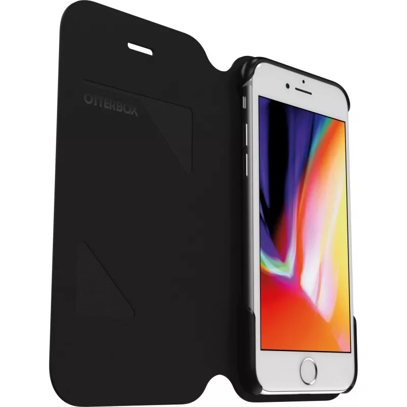OtterBox Strada Series uzvelkamais futrālis Apple iPhone 6/6s/7/8/SE (2. un 3. paaudze) - melns