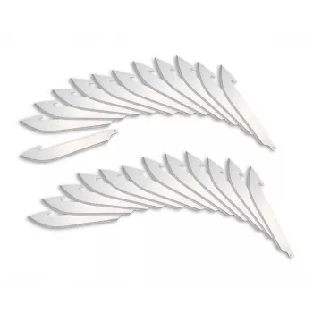 Outdoor Edge 24 Replacement Blades for Drop-Point 350, Japanese 420J2 Stainless Steel, 3.5 Inch, RazorSafe Compatible