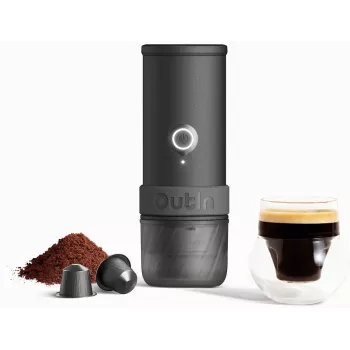 OutIn Mino pārnēsājama elektriskā espresso kafijas automāts - Space Grey