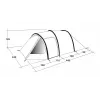 Outwell Earth 5 5 personu tuneļtelts – 2 istabas, 3000mm ūdens staba augstums, zaļa