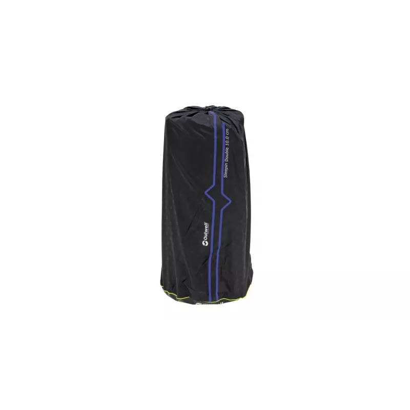 Outwell Sleepin Double Mat 100 mm – Pašpiepūšamais dubultais kempinga matracis 200 x 130 x 10 cm, pelēks/zils
