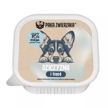 PAKA ZWIERZAKA medījums un lasis mitrā suņu barība - 150g