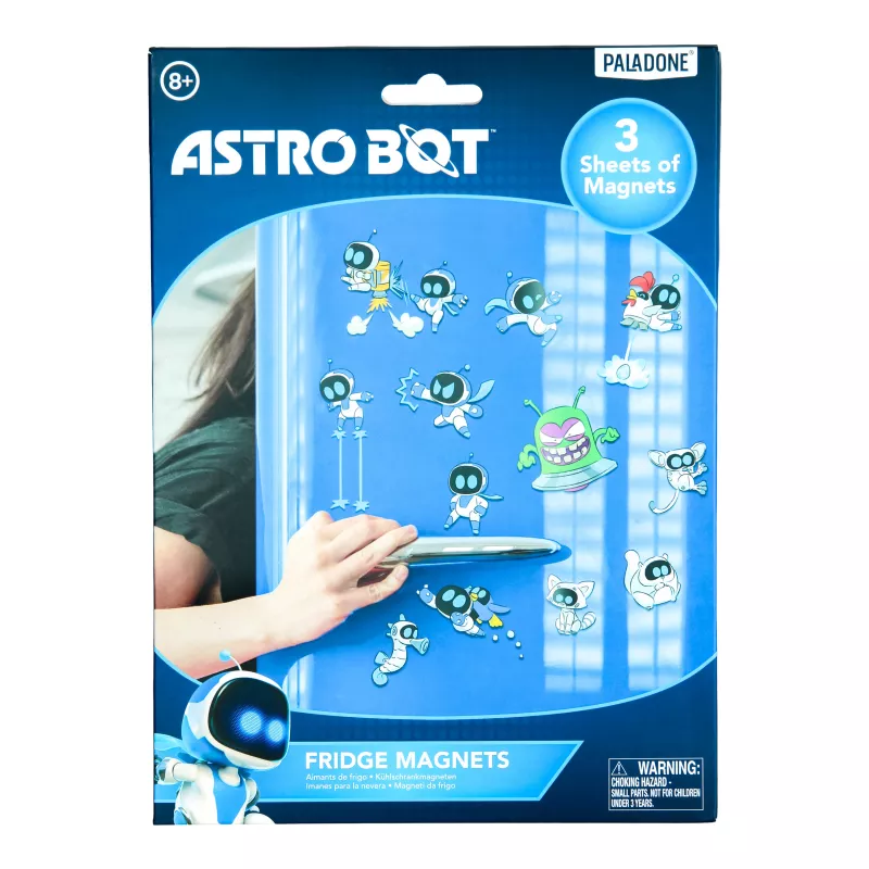 Paladone AstroBot ledusskapja magnēti - 34 gabalu magnētiskais komplekts, 3 loksnes, kosmosa robota dizains