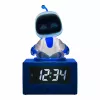 Paladone AstroBot Icon modinātājpulkstenis - Pelēks/Balts digitālais LCD robotu modinātājs ar snaudas funkciju