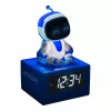 Paladone AstroBot Icon modinātājpulkstenis - Pelēks/Balts digitālais LCD robotu modinātājs ar snaudas funkciju