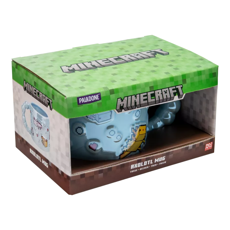 Paladone Minecraft Axolotl Bubble Shaped Mug - 325 ml Keramika Rozā
