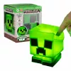 Paladone Minecraft Creeper SquishyGlo silikona gaisma uzlādējama – regulējama zaļa LED naktsgaisma ar 3 spilgtuma līmeņiem un Micro USB uzlādi