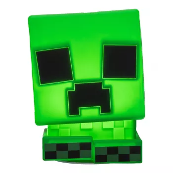 Paladone Minecraft Creeper SquishyGlo silikona gaisma uzlādējama – regulējama zaļa LED naktsgaisma ar 3 spilgtuma līmeņiem un Micro USB uzlādi