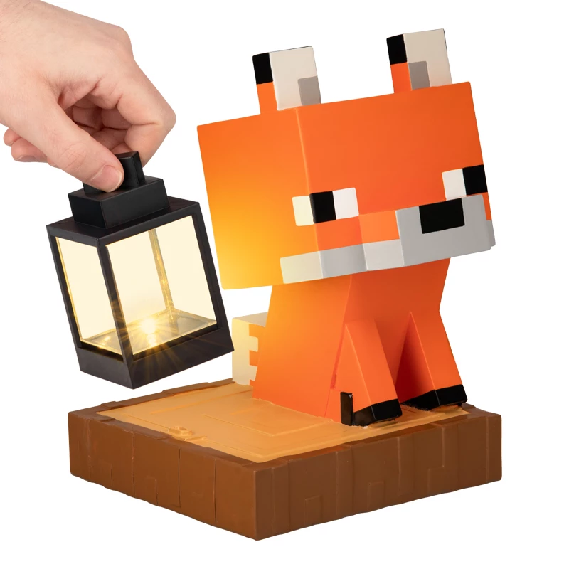 Paladone Minecraft Fox Solar Light - LED āra dekoratīvā figūriņa ar krēslas sensoru, silti baltu mirdzumu un ūdensizturīgu dizainu