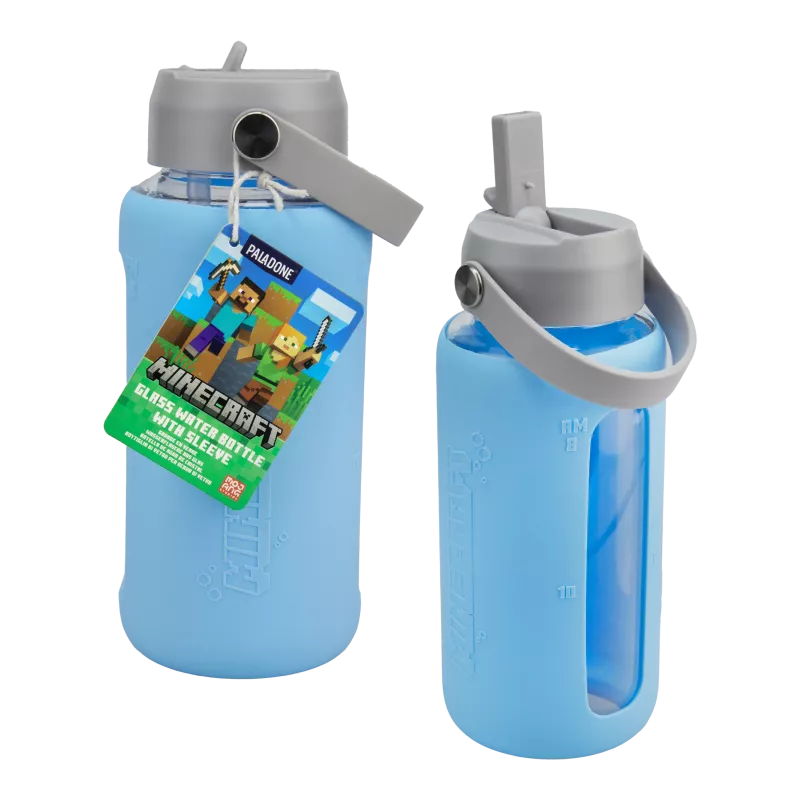 Paladone Minecraft stikla ūdens pudele 450 ml Creeper dizains