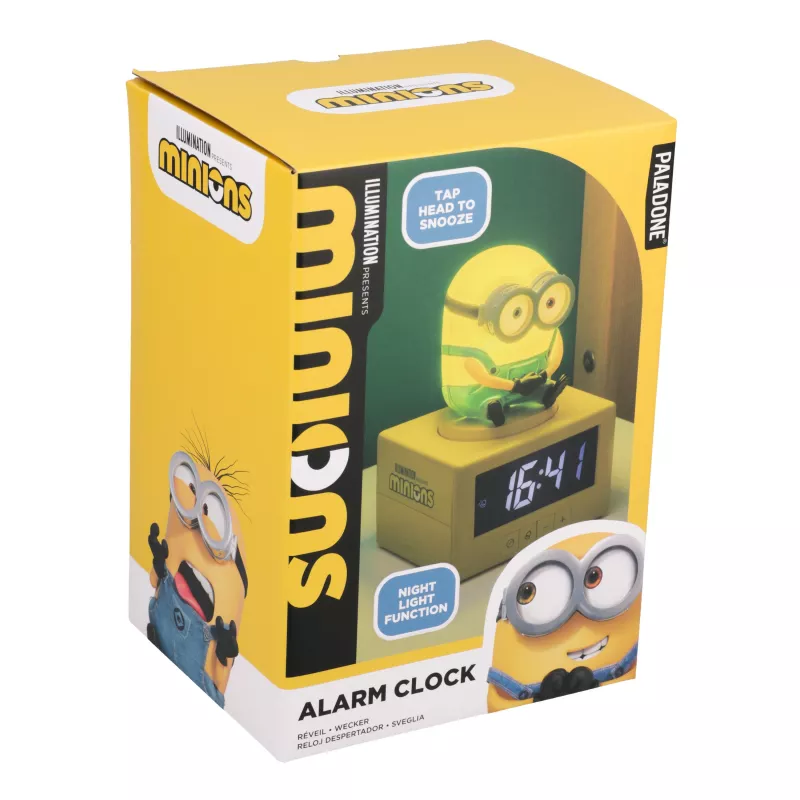 Paladone Minions Icon modinātājs - digitālais LED, USB barošana, snaudas funkcija