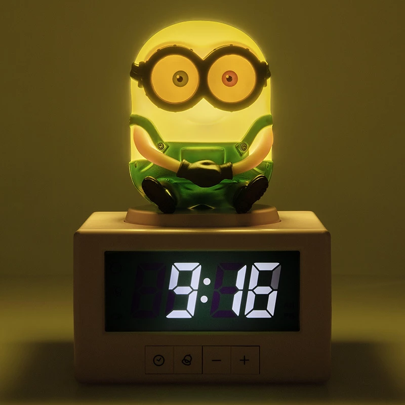 Paladone Minions Icon modinātājs - digitālais LED, USB barošana, snaudas funkcija