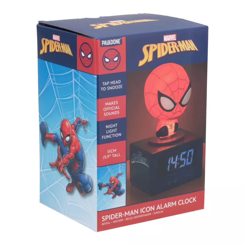 Paladone Spider-Man Icon modinātājpulkstenis - digitāls LED, sarkans/melns