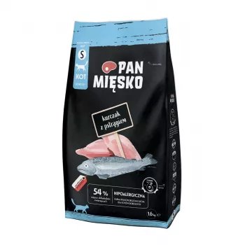 Pan Mięsko Sausā barība kaķiem Pieaugušiem Vistas gaļa ar foreli Mazie kumosiņi 1.6 kg