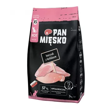 Pan Mięsko Sausā Kaķu Barība Vistas ar Trusi Kaķēniem XS 5 kg