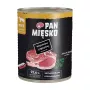PAN MIĘSKO Cūkgaļas un jēra gaļas mitrā suņu barība 800g – Pilnvērtīgs pastēte visām šķirnēm