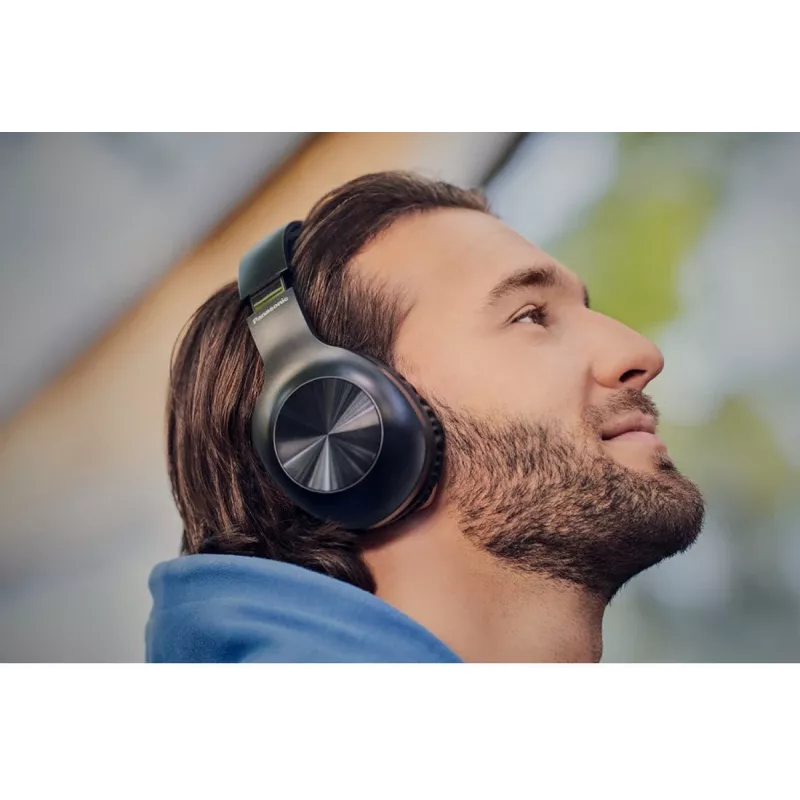 Panasonic RB-HX220BDEK uz ausīm liekamas Bluetooth austiņas, melnas