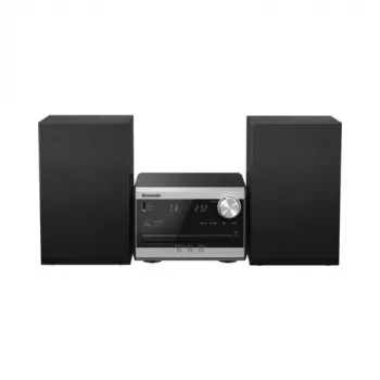 Panasonic SC-PM272EG-S Micro Hi-Fi System ar CD, Bluetooth, DAB/DAB+ radio, USB un AUX - Sudraba (20W RMS)