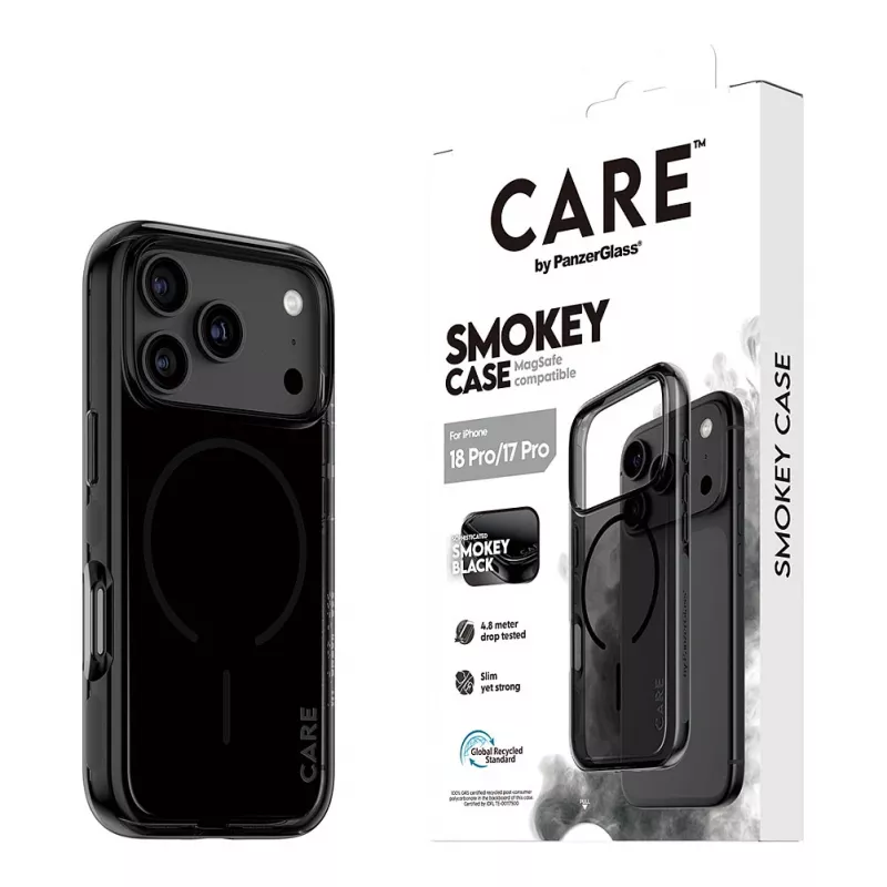 PanzerGlass CARE Smokey apvalks ar melnu MagSafe iPhone 17 Pro
