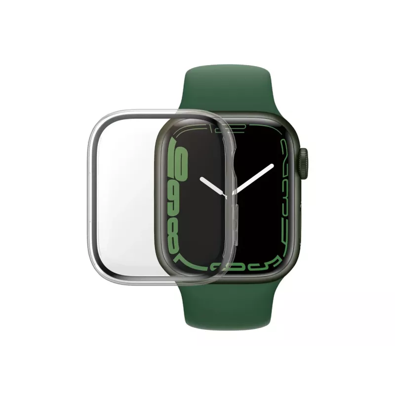 PanzerGlass pilna korpusa aizsargs Apple Watch Series 7/8/9 41mm – caurspīdīgs 9H rūdītais stikls
