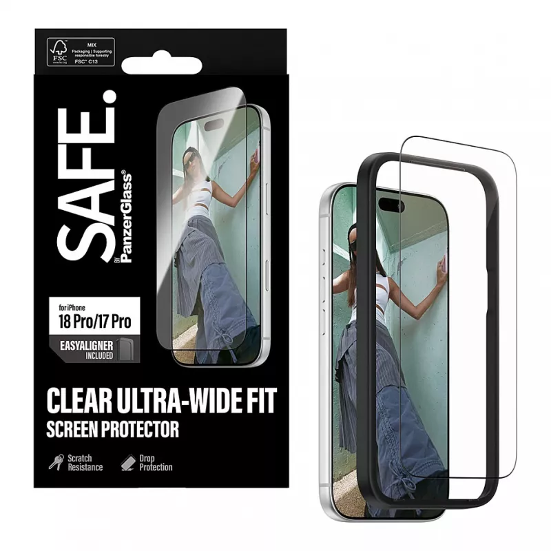 PanzerGlass SAFE. ekrāna aizsargs iPhone 18 Pro / 17 Pro