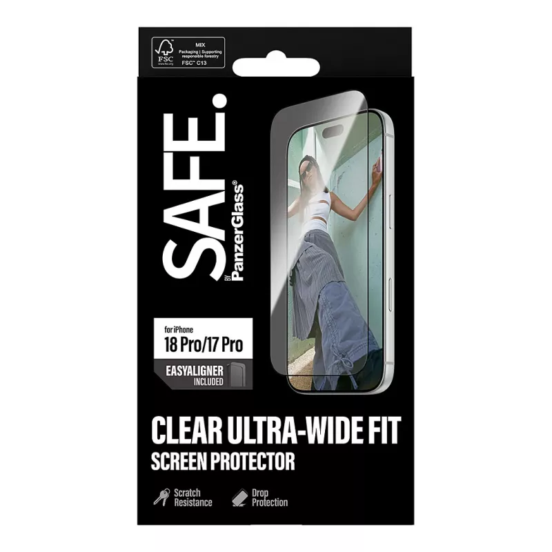 PanzerGlass SAFE. ekrāna aizsargs iPhone 18 Pro / 17 Pro
