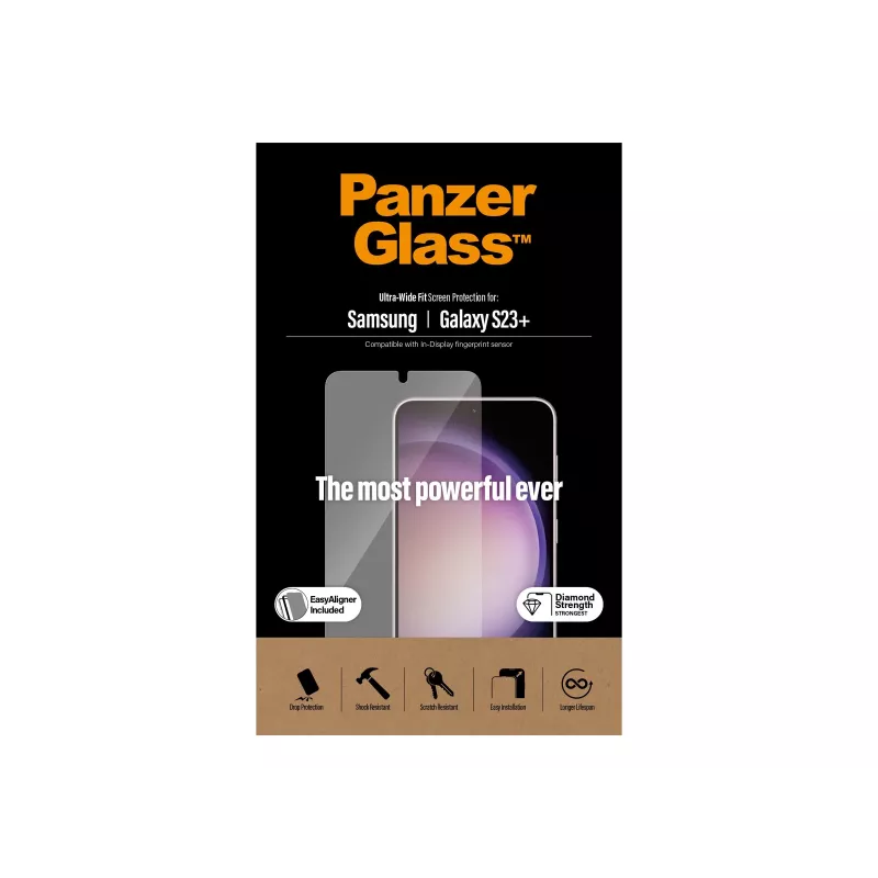 PanzerGlass Ultra-Wide Fit ekrāna aizsargs Samsung Galaxy S23+ ar aplikatoru