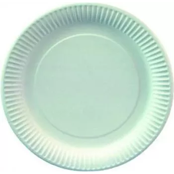 PAPSTAR 11170 Apaļš kartona šķīvis, balts, 230 mm, 100 gabali
