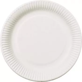 PAPSTAR pure vienreizlietojams šķīvis apaļš 26 cm īpaši izturīgs balts no cukurniedru bagases 50 gab. 11176