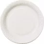 PAPSTAR pure vienreizlietojams šķīvis apaļš 26 cm īpaši izturīgs balts no cukurniedru bagases 50 gab. 11176
