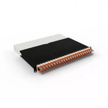 PATCHBOX 8RU STP CAT6A 8 portu ekranēts sadales panelis (oranžs)