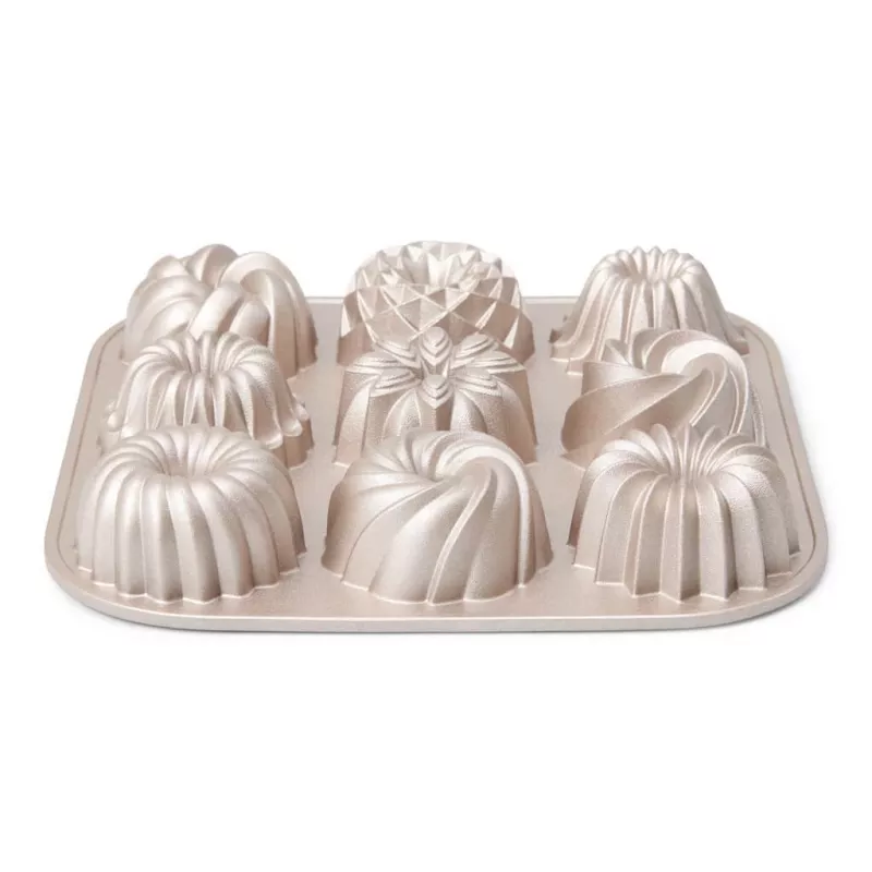 Patisse PAT-04521 nepiedegoša oglekļa tērauda mini bundt kūku formu komplekts, 6 gab., melns