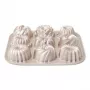 Patisse PAT-04521 nepiedegoša oglekļa tērauda mini bundt kūku formu komplekts, 6 gab., melns