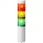 PATLITE LR4-302WJNW-RYG Signāltornis LED 3-Līmeņu Sarkans/Dzeltens/Zaļš 24V DC Ar Pievienotu Kabeli Balts