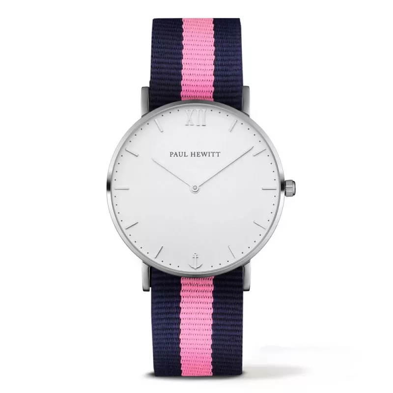 PAUL HEWITT Sailor Line Unisex Quartz Watch 39mm Rose Gold Stainless Steel Case White Dial Nude Leather Strap PHSASSTWNLP20