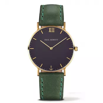 Paul Hewitt Sieviešu Sailor Line kvarca pulkstenis PHSAGSTB12M 39mm Melns Nerūsējošā tērauda siets