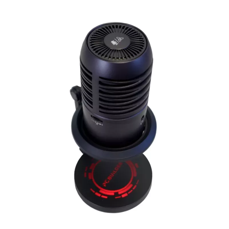 PCBuilder CAST CORE USB spēļu mikrofons - kondensatora, kardioīds, RGB, USB-C