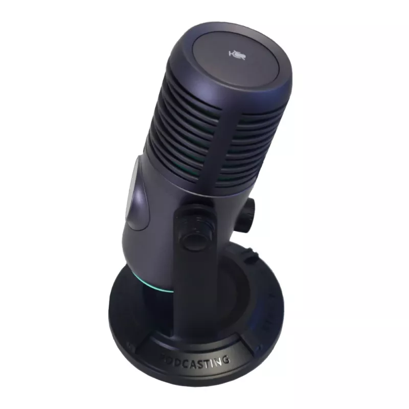PCBuilder CAST ULTRA USB spēļu mikrofons - kondensatora, kardioīds, RGB, nulles latentuma uzraudzība