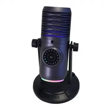 PCBuilder CAST ULTRA USB spēļu mikrofons - kondensatora, kardioīds, RGB, nulles latentuma uzraudzība