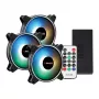 PCBuilder Tempest Chill Ventilatoru komplekts 3x120mm Dual Glow ARGB ventilators + kontrolieris + RF tālvadības pults