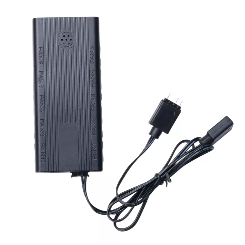 PCBuilder TORNADO CHILL ARGB 120mm ventilatoru komplekts - 3 gab., adresējams RGB, PWM, hidrauliskais gultnis, 65 CFM, 6 portu centrmezgls