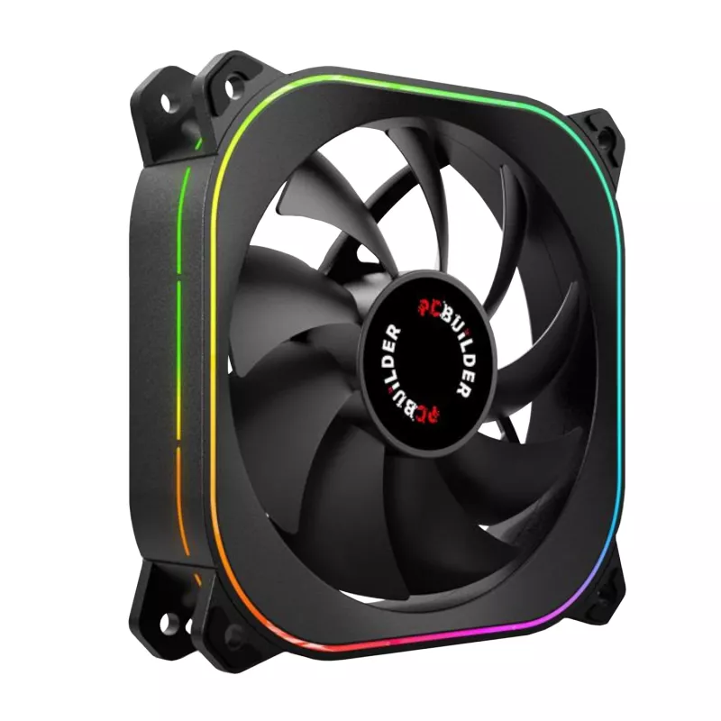PCBuilder TORNADO CHILL ARGB 120mm ventilatoru komplekts - 3 gab., adresējams RGB, PWM, hidrauliskais gultnis, 65 CFM, 6 portu centrmezgls