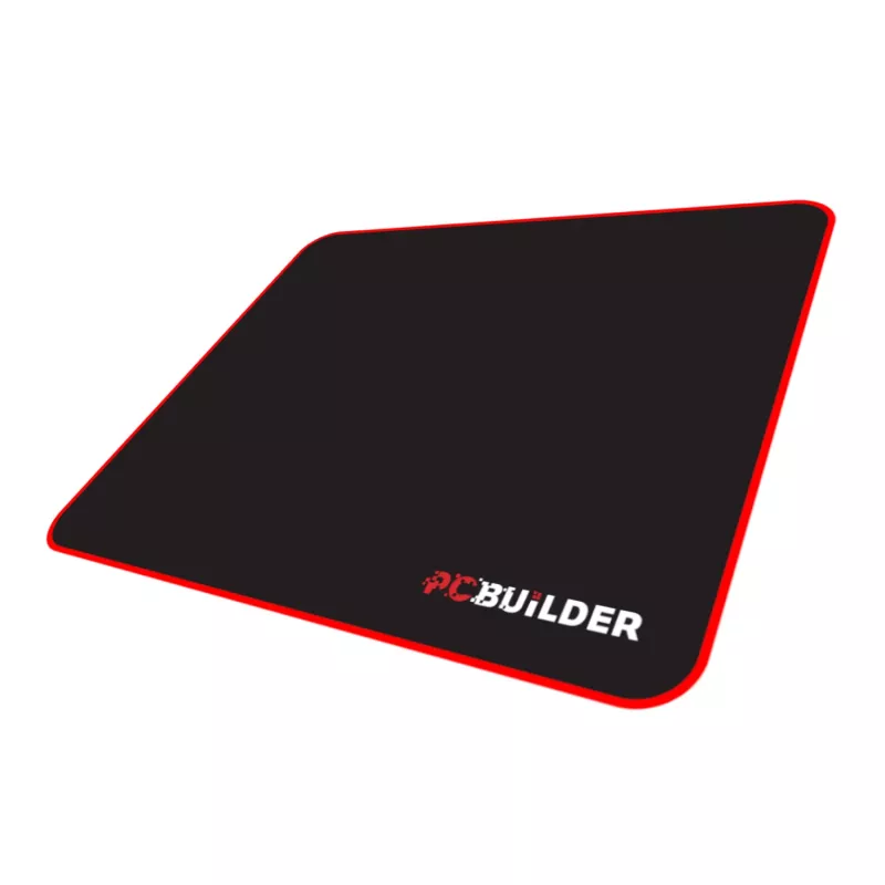 PCBuilder TRACK mazais peles paliktnis – auduma virsma, pretsvītru šūtas malas, neslīdoša gumijas pamatne, 3 mm biezs, melns
