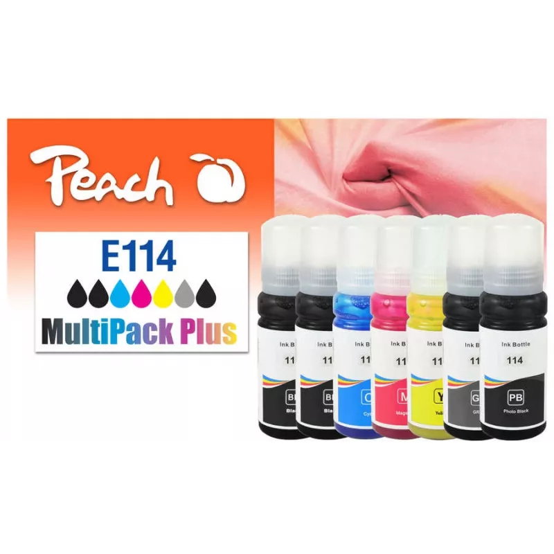Peach 321707 Standard Yield Ink Refill Bottle Set 70 ml 7-Pack Multipack