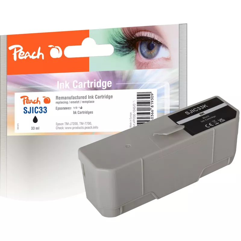 Peach saderīga tintes kasetne melna Epson SJIC33P TM-J7200/TM-J7700