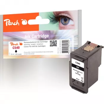 PEACH melna tintes kasetne PI100-155 (saderīga ar Canon PG-540)